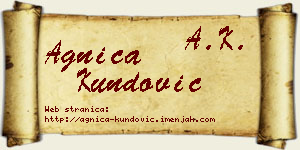 Agnica Kundović vizit kartica
